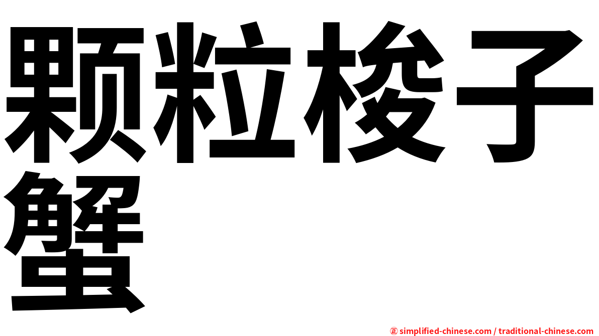 颗粒梭子蟹