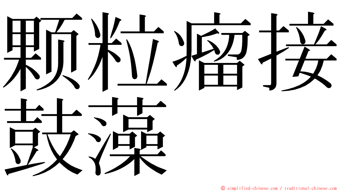 颗粒瘤接鼓藻 ming font