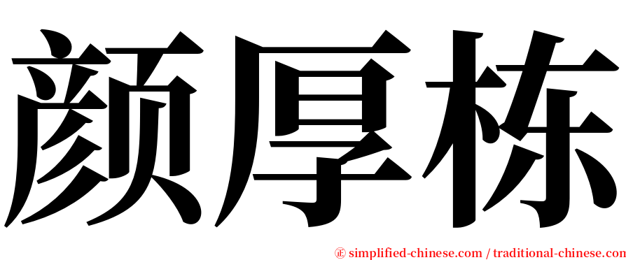 颜厚栋 serif font