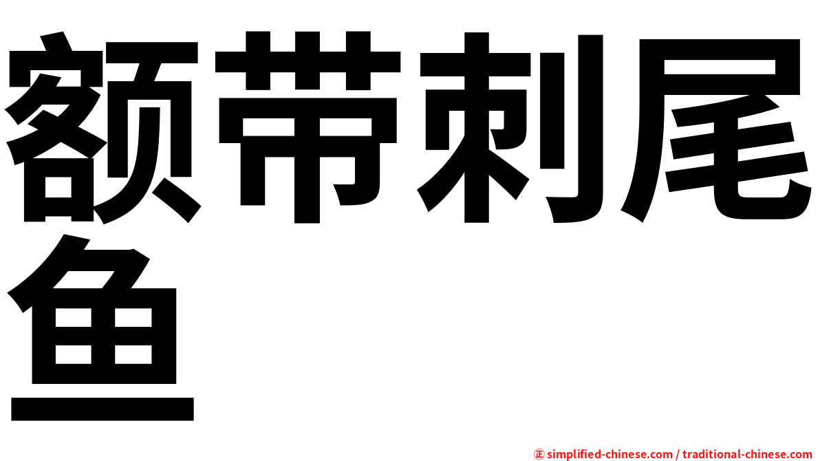 额带刺尾鱼
