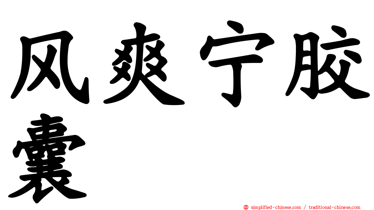 风爽宁胶囊