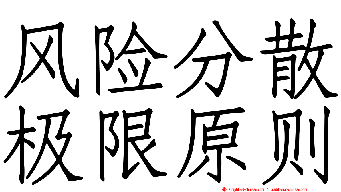风险分散极限原则