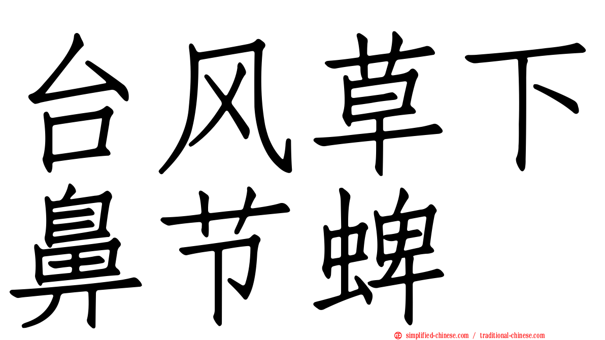 台风草下鼻节蜱