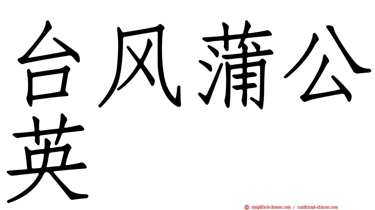 台风蒲公英