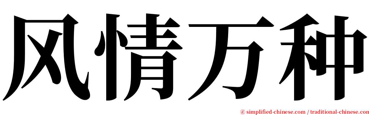 风情万种 serif font