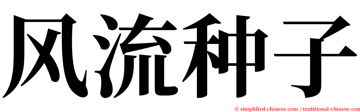 风流种子 serif font
