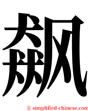 飙 serif font