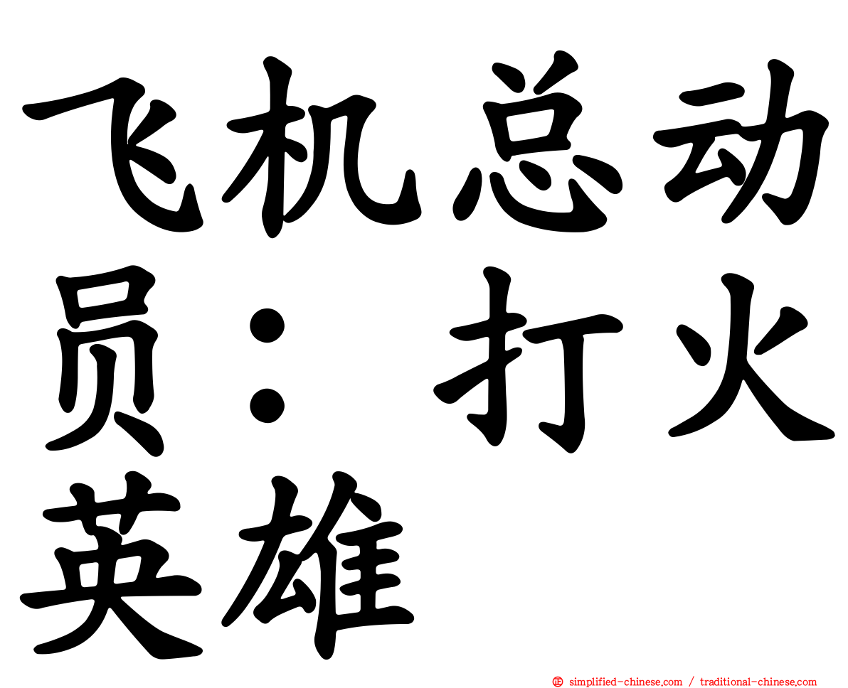 飞机总动员：打火英雄
