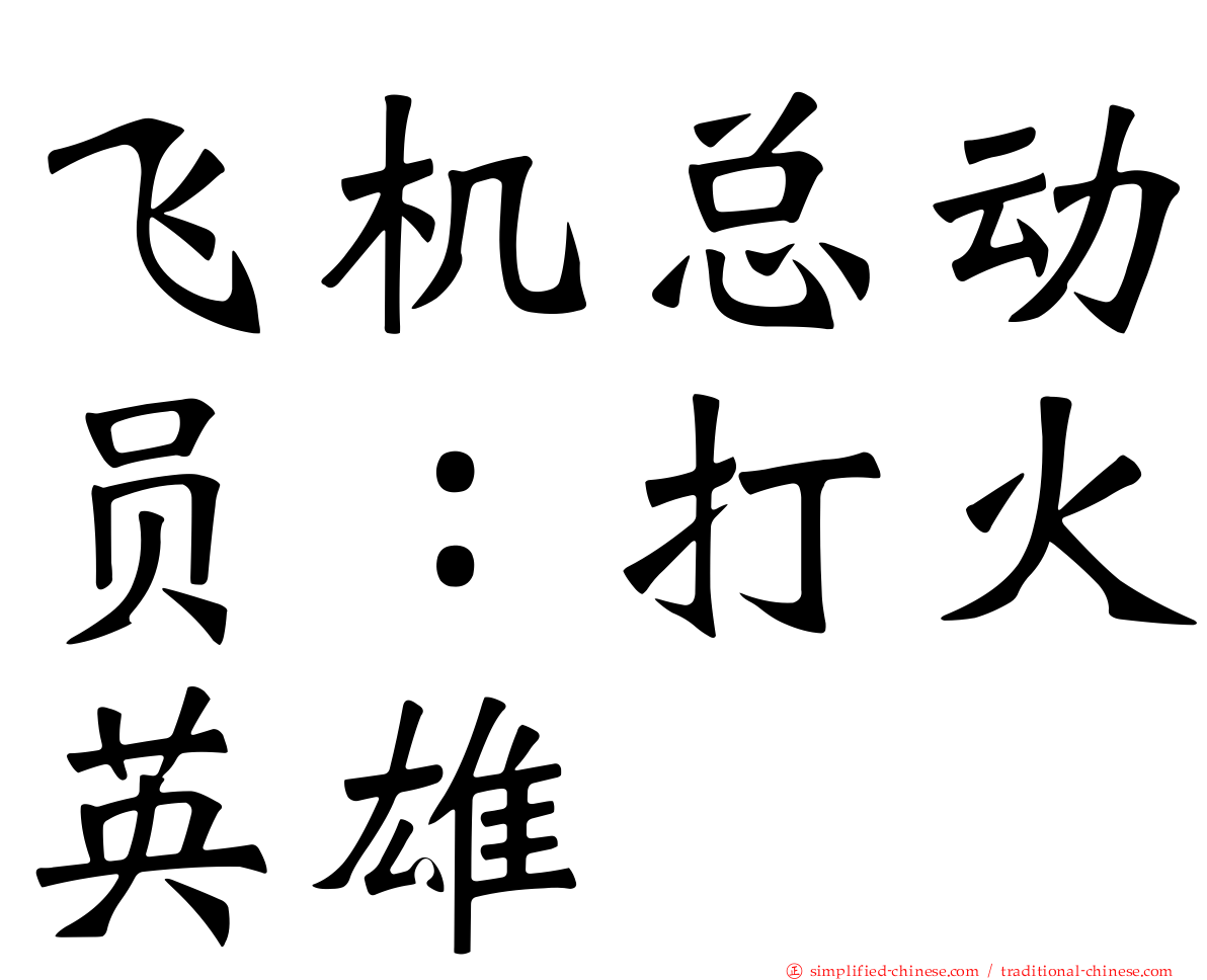 飞机总动员：打火英雄