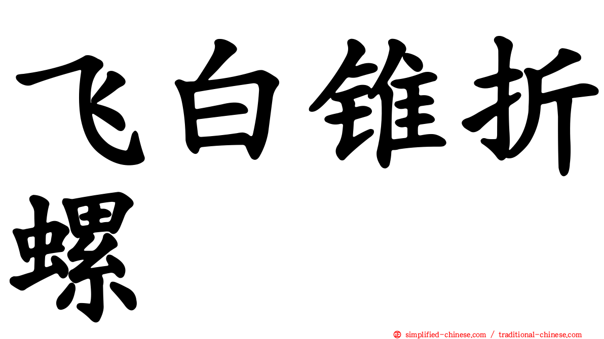 飞白锥折螺