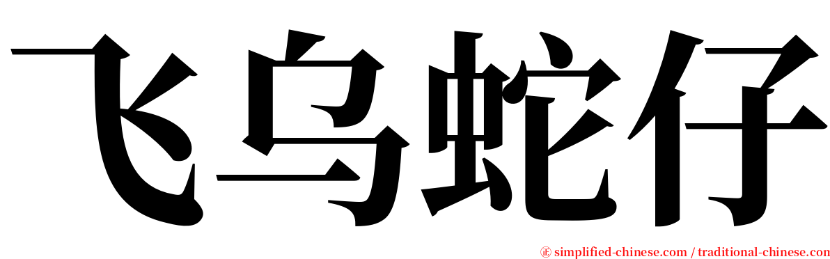 飞乌蛇仔 serif font