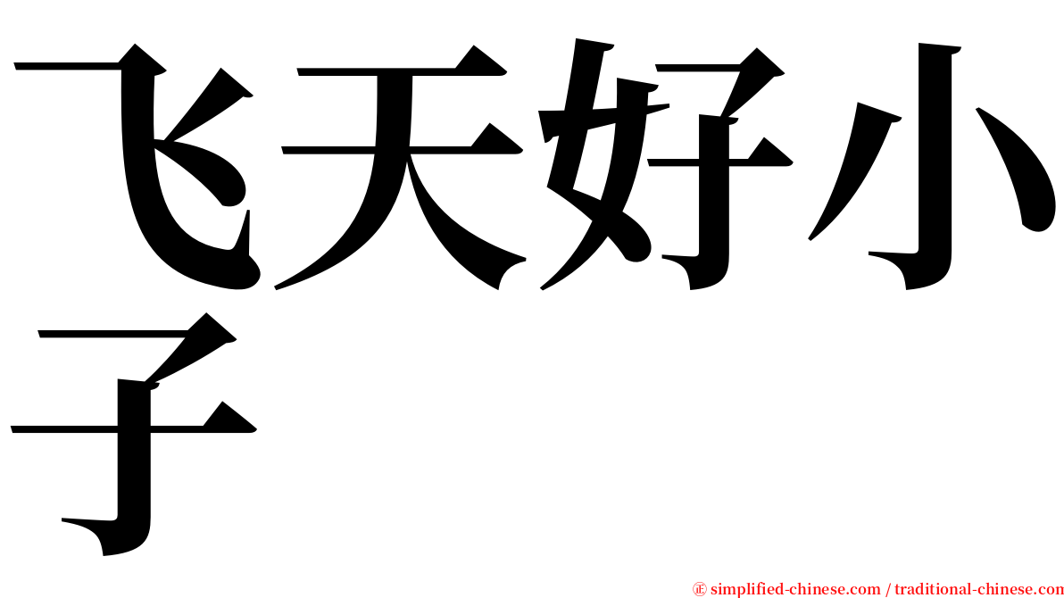 飞天好小子 serif font