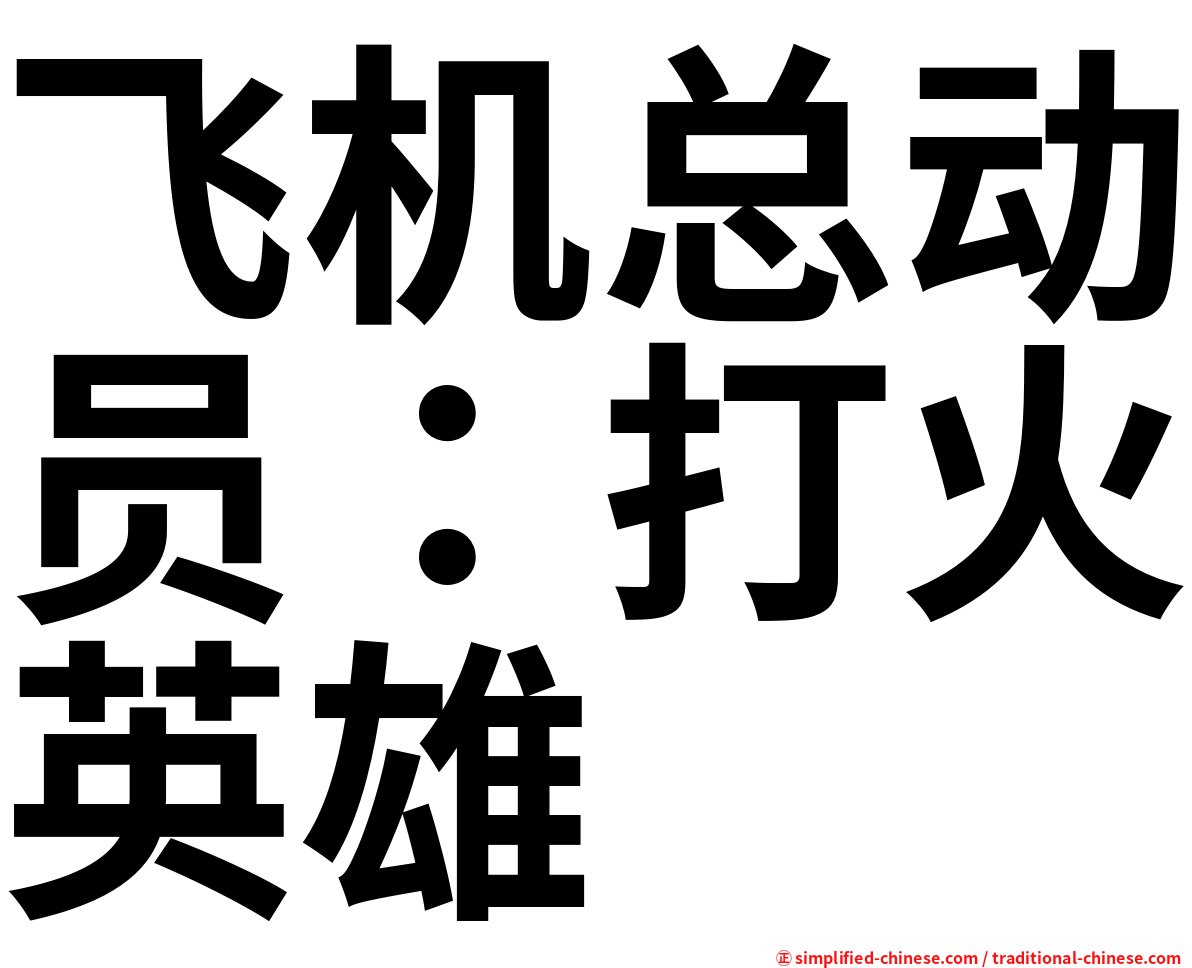 飞机总动员：打火英雄