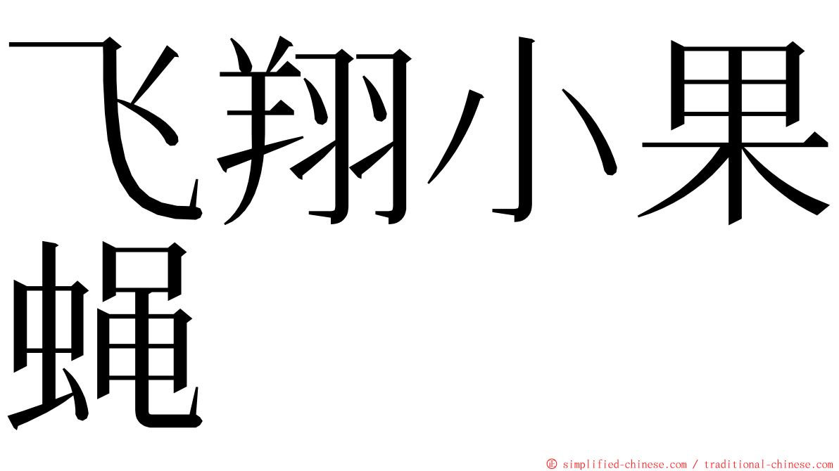 飞翔小果蝇 ming font