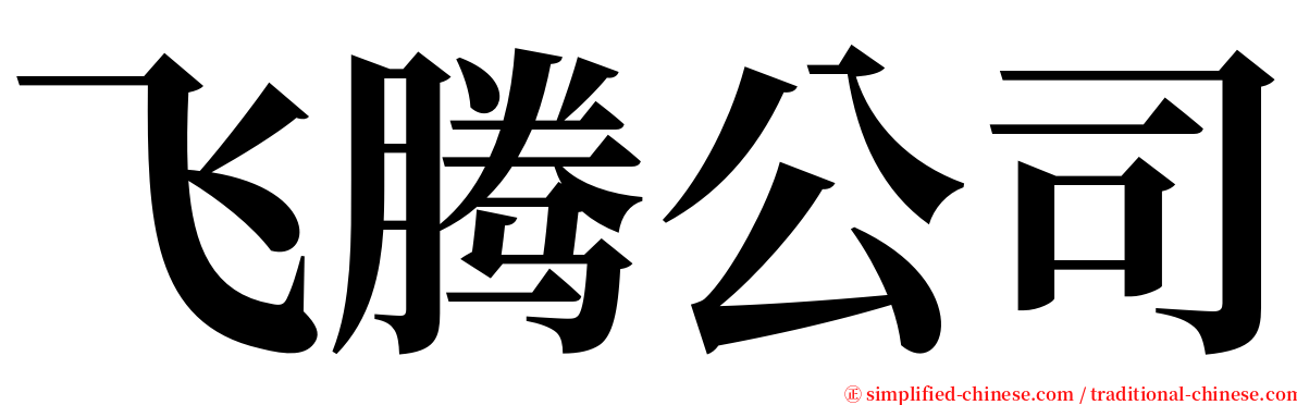 飞腾公司 serif font