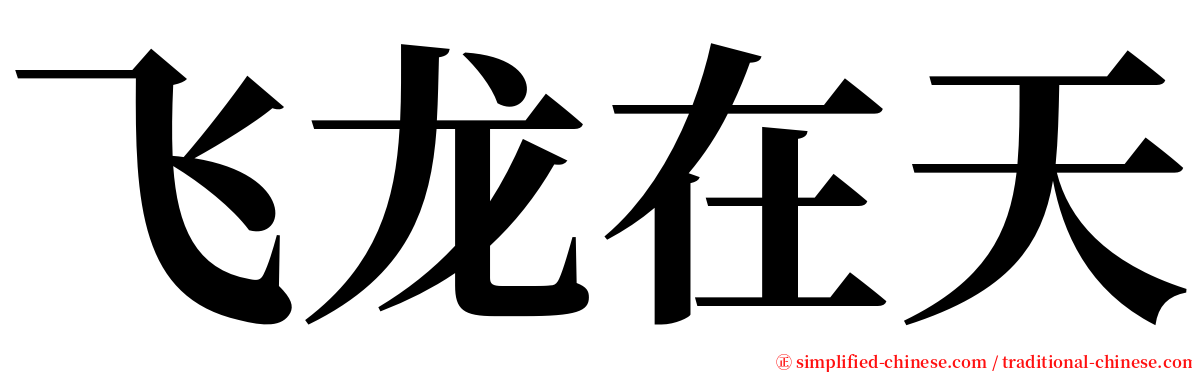 飞龙在天 serif font
