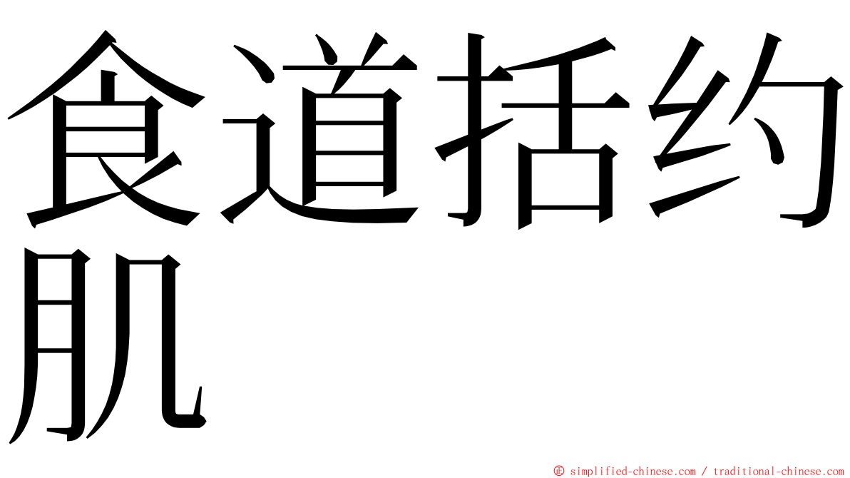 食道括约肌 ming font