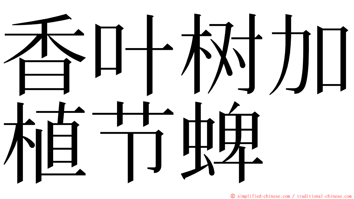 香叶树加植节蜱 ming font