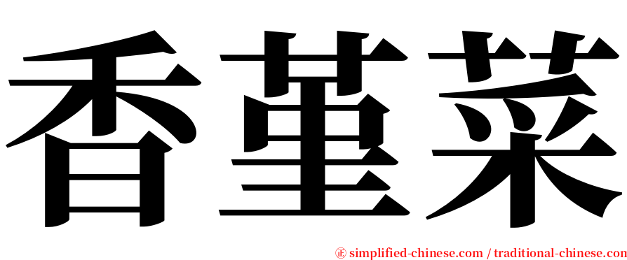 香堇菜 serif font