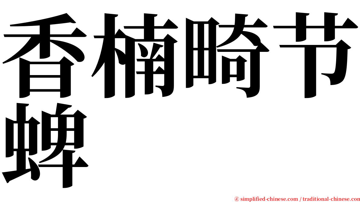 香楠畸节蜱 serif font