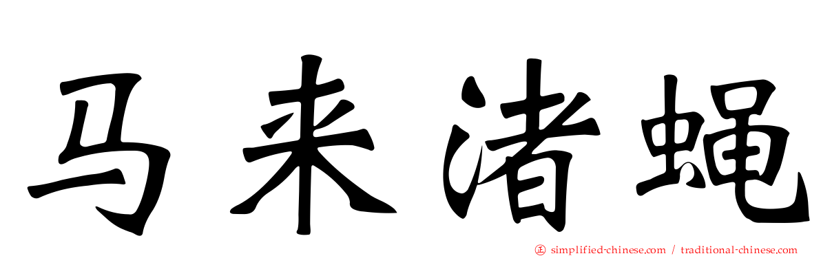 马来渚蝇