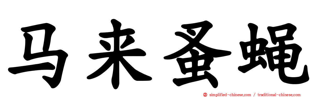 马来蚤蝇