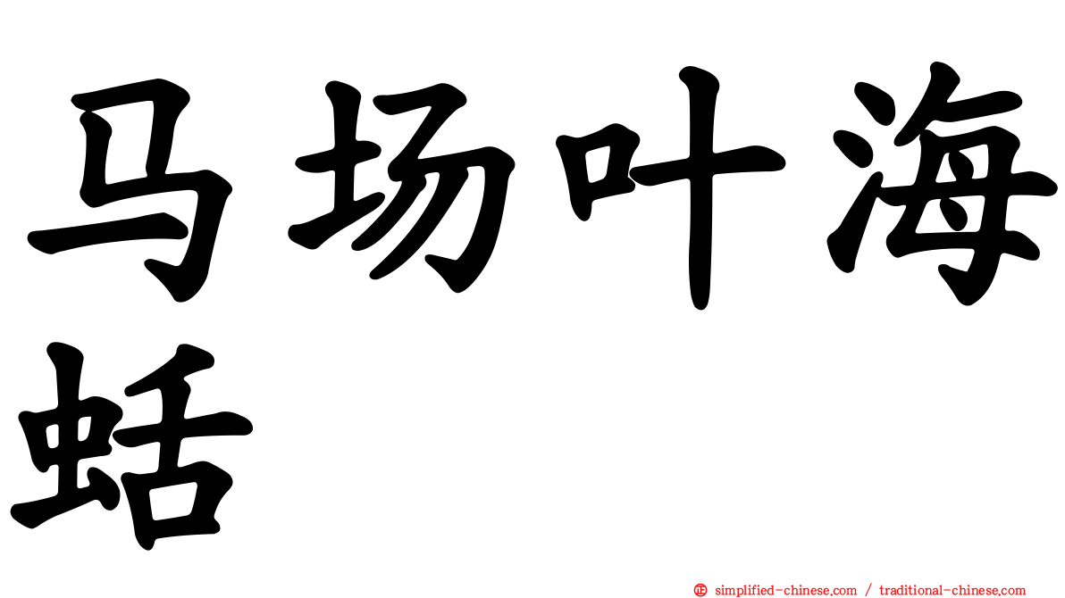 马场叶海蛞