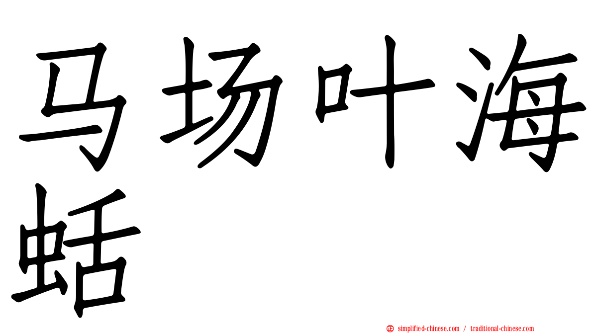 马场叶海蛞