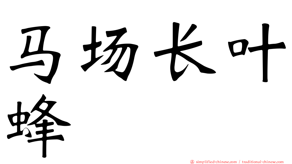 马场长叶蜂