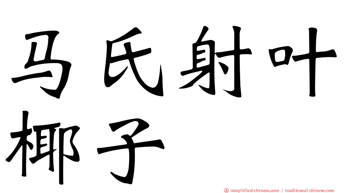 马氏射叶椰子