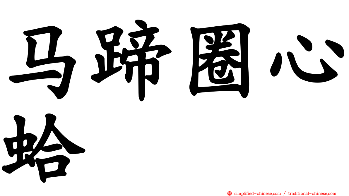 马蹄圈心蛤