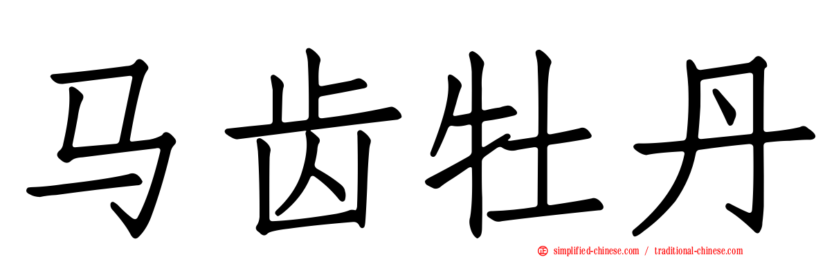 马齿牡丹