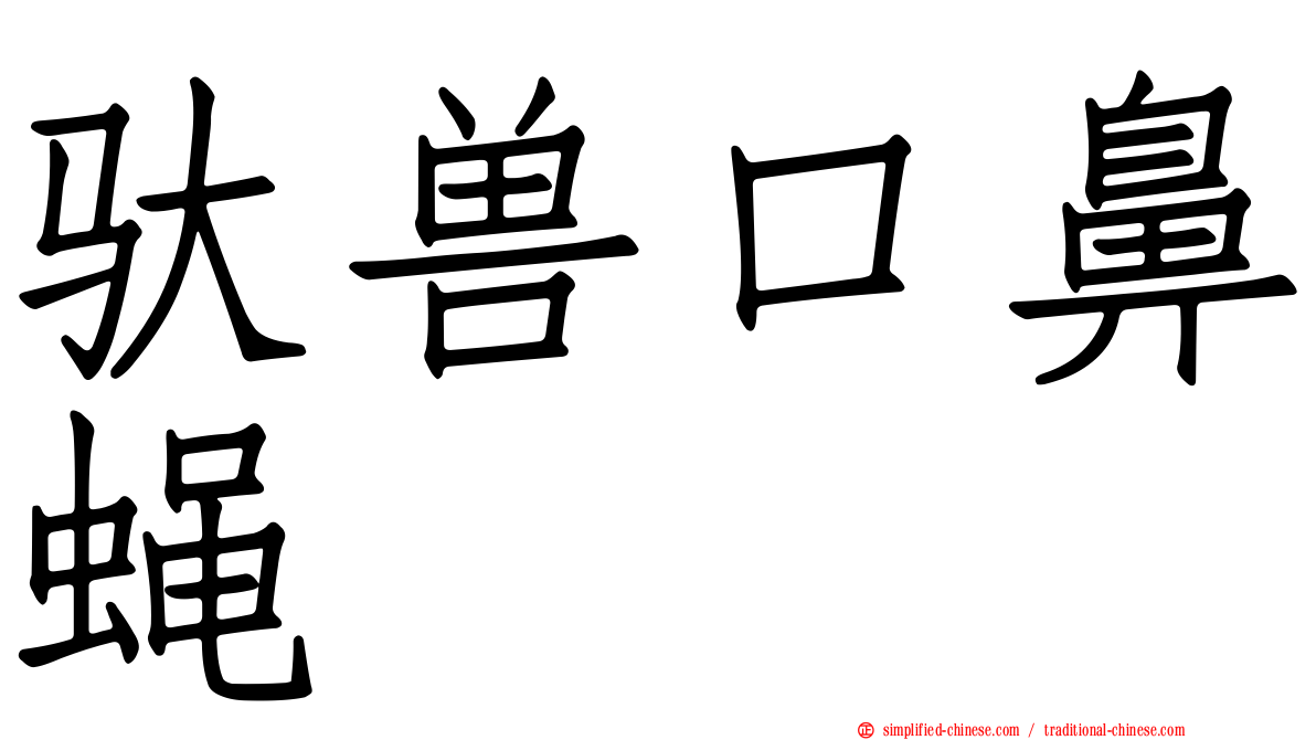 驮兽口鼻蝇