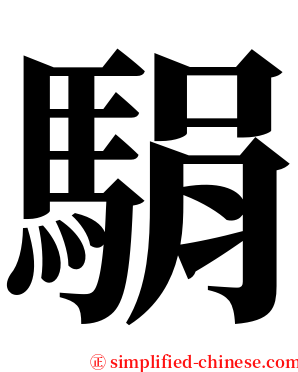 駽 serif font