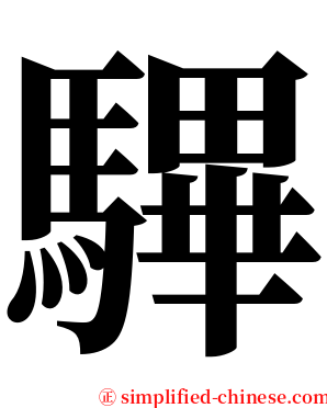 驆 serif font