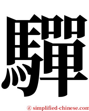 驒 serif font