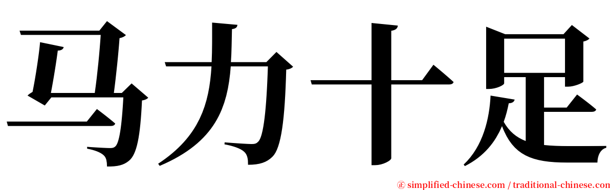 马力十足 serif font