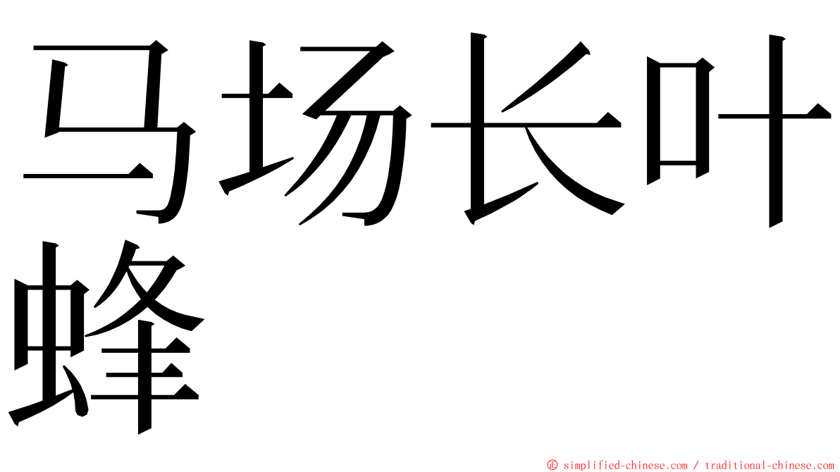 马场长叶蜂 ming font