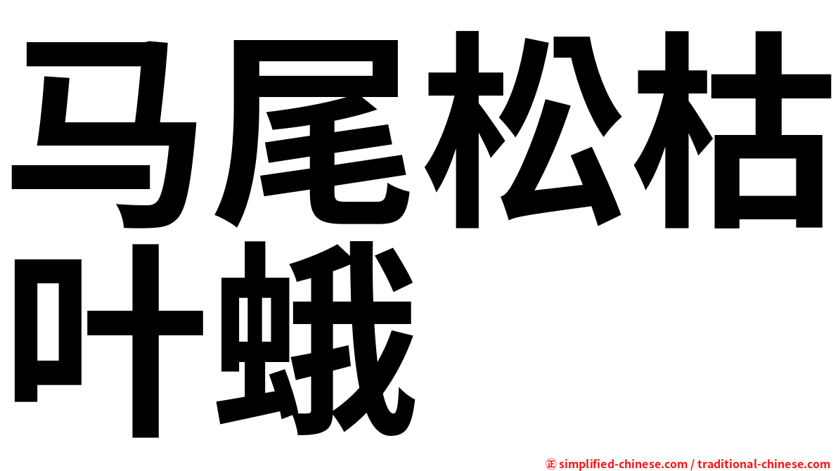 马尾松枯叶蛾