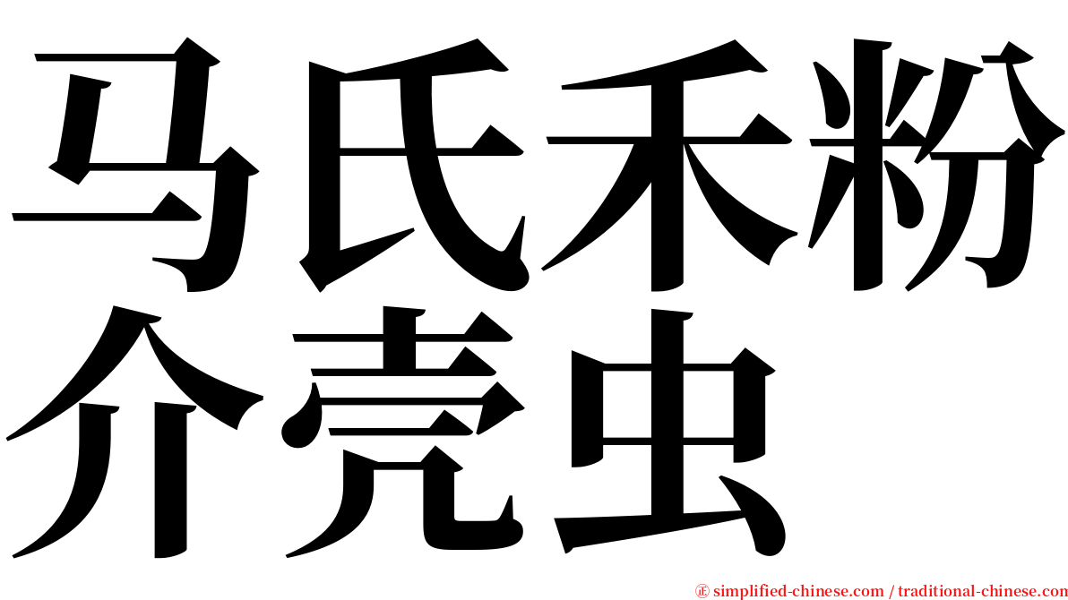 马氏禾粉介壳虫 serif font