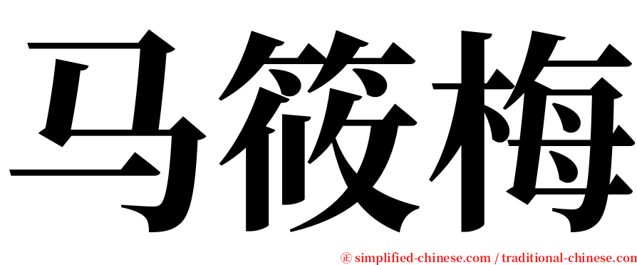马筱梅 serif font