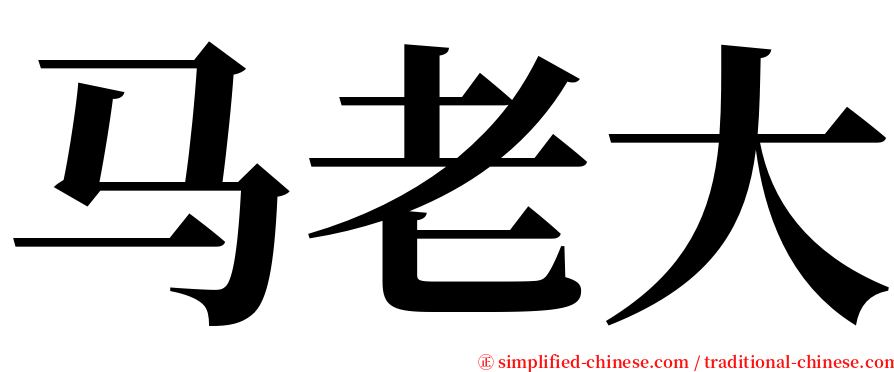 马老大 serif font