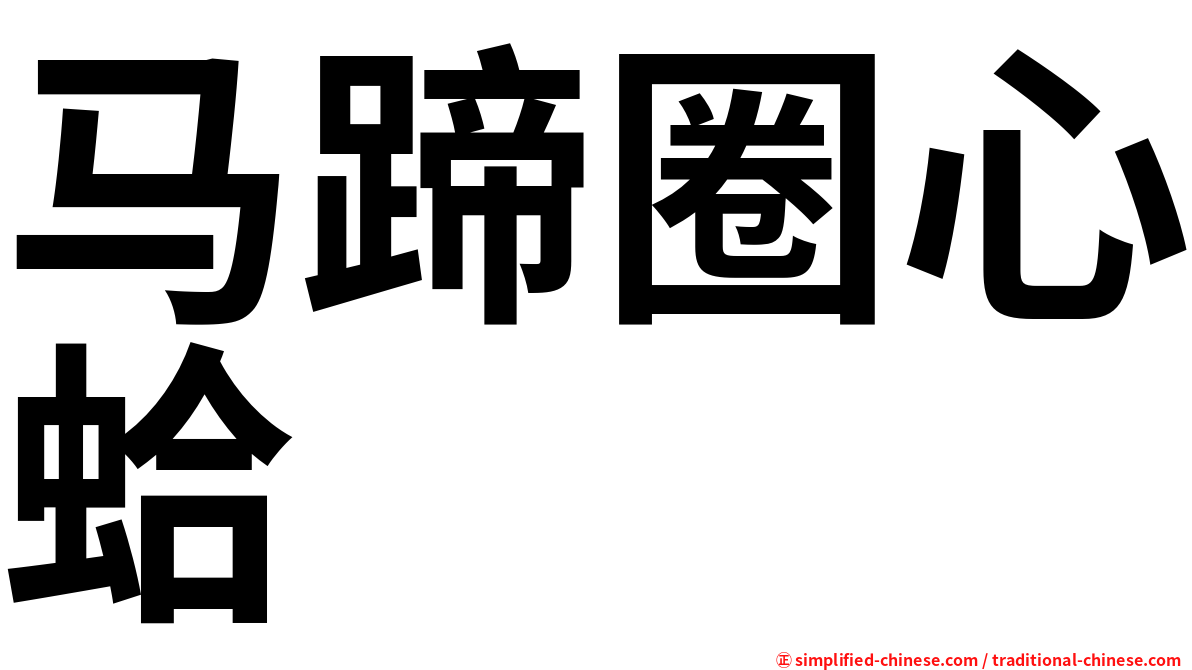马蹄圈心蛤