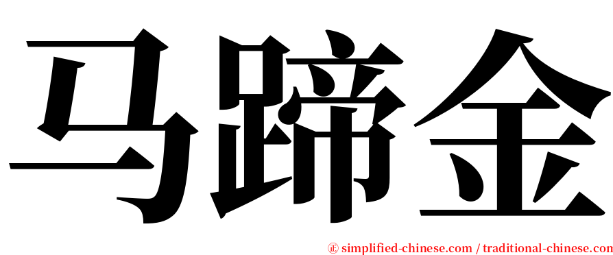 马蹄金 serif font