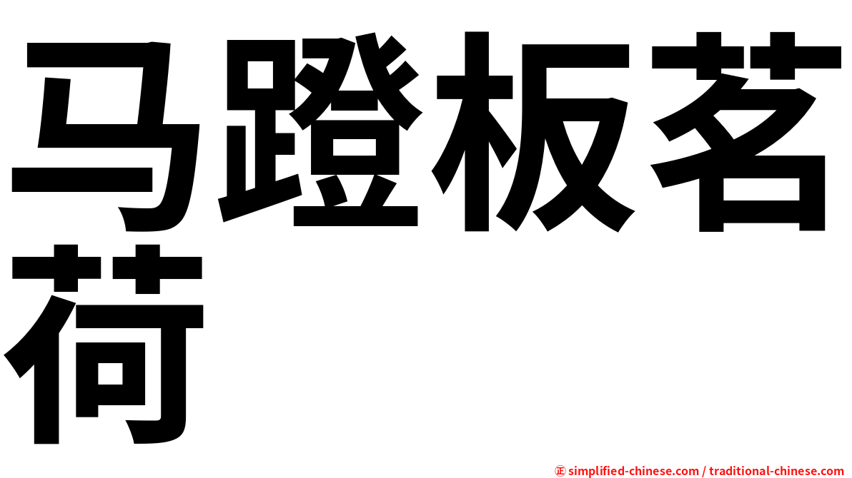 马蹬板茗荷