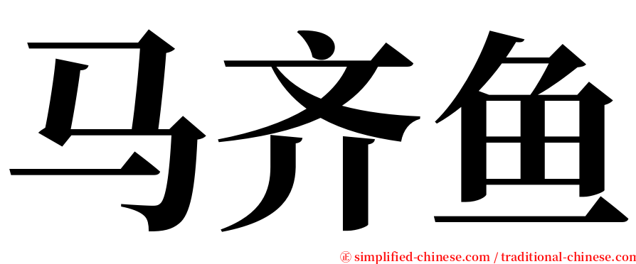 马齐鱼 serif font