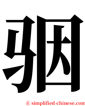 骃 serif font