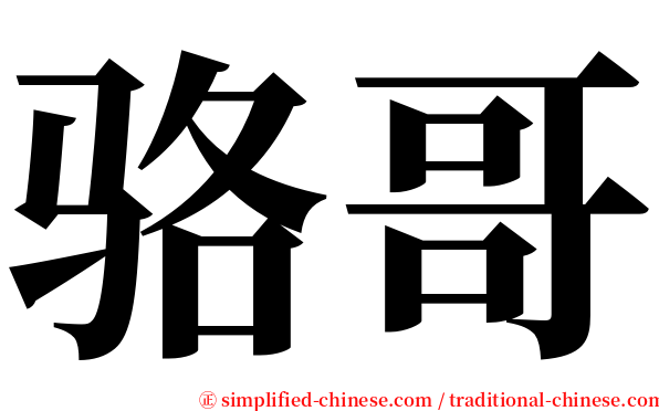 骆哥 serif font