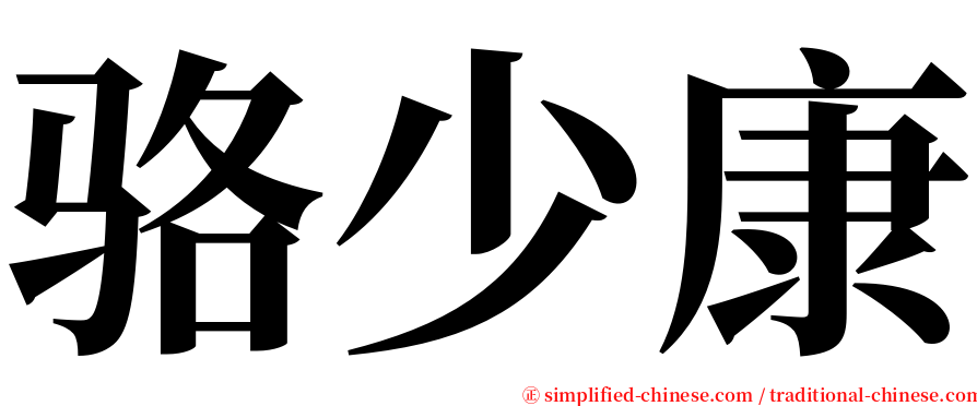 骆少康 serif font