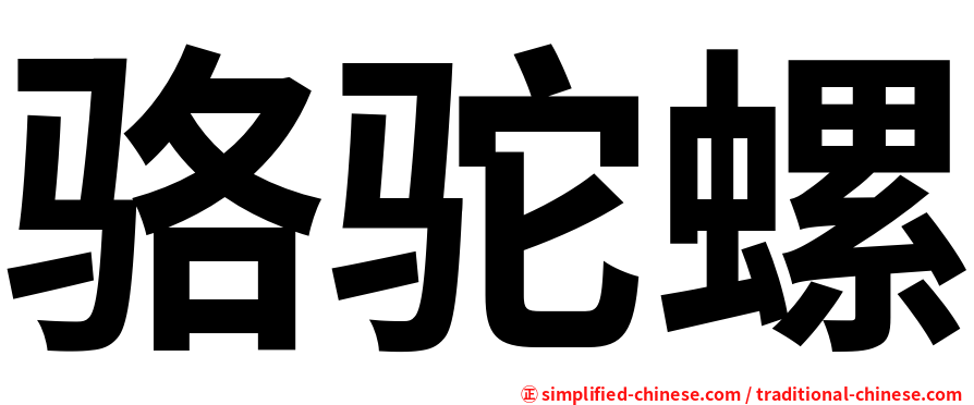 骆驼螺